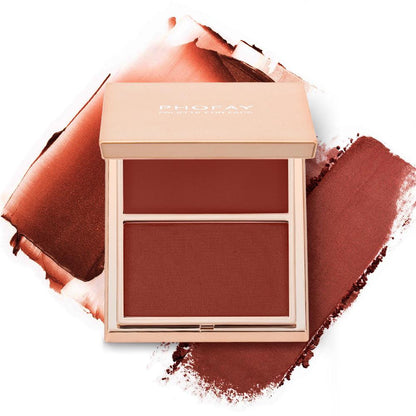 PHOFAY Double-Take Cream & Powder Blush Duo - Miami beauty1