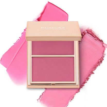 PHOFAY Double-Take Cream & Powder Blush Duo - Miami beauty1