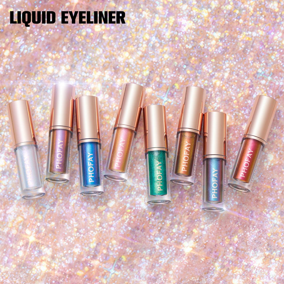 PHOFAY Liquid Glitter Eyeliner Set - Miami beauty1