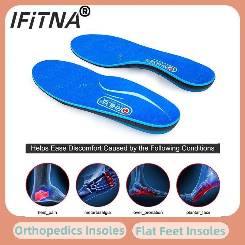 Plantar Fasciitis Arch Support Orthopedic Insoles Male Female Shoe Inserts,Flat Feet Orthotic Sole Running Athletic Sport Pad - Miami beauty1