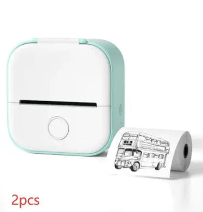 Portable Mini Thermal Label Printer Home Photo Printer Student Wrong Question Printer Bluetooth Mini Label Printer Price Tag - Miami beauty1