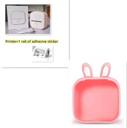 Portable Mini Thermal Label Printer Home Photo Printer Student Wrong Question Printer Bluetooth Mini Label Printer Price Tag - Miami beauty1