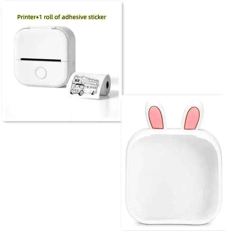 Portable Mini Thermal Label Printer Home Photo Printer Student Wrong Question Printer Bluetooth Mini Label Printer Price Tag - Miami beauty1