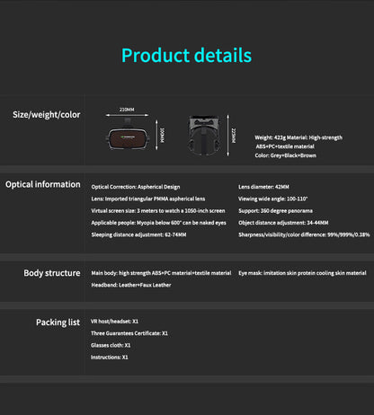 Dragon Storm 7 VR Gaming Stereo 3D Fabric Headset