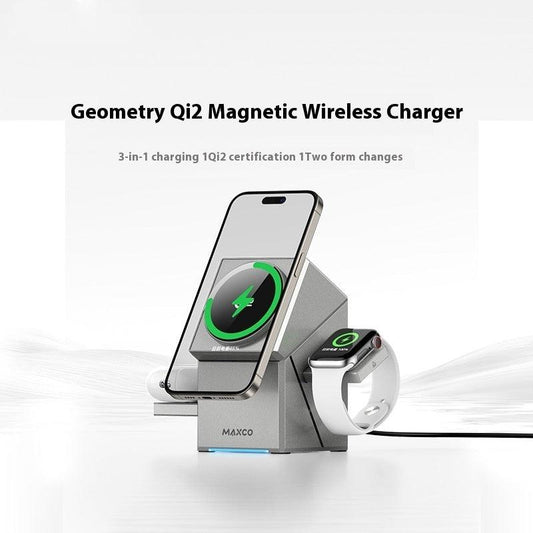 Qi2 Protocol Magnetic Touch Rotating Wireless Charger - Miami beauty1