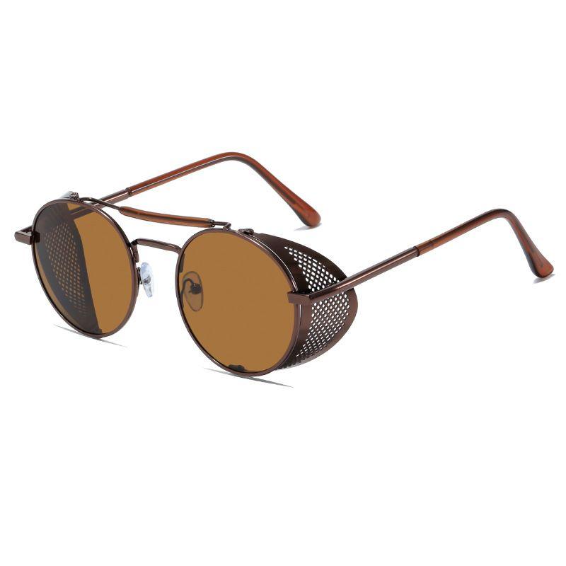 Retro Round UV Protection Sunglasses - Miami beauty1