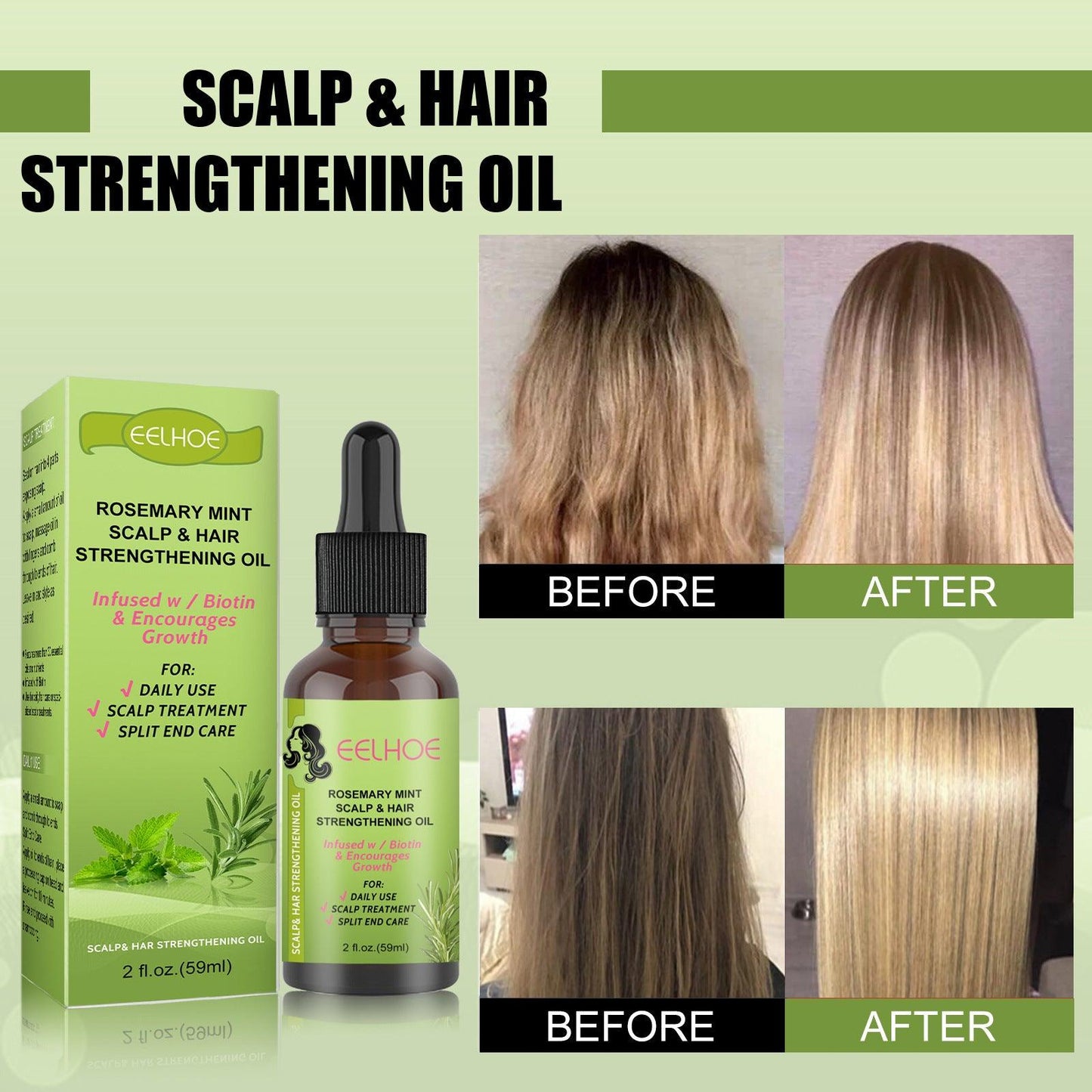 Rosemary Mint Hair Growth Fluid Scalp Massage - Miami beauty1