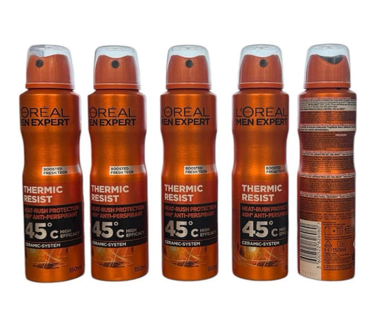 L'Oréal Men Expert Antiperspirant Spray THERMIC RESIST 150 mL - 5 Pack/48 H ✅