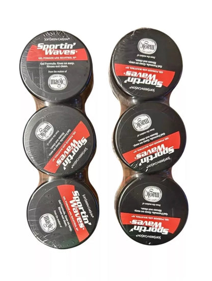 Soft Sheen-Carson Sportin Waves Gel Pomade With Wavitrol III 3.5 oz. ( 6 Packs )