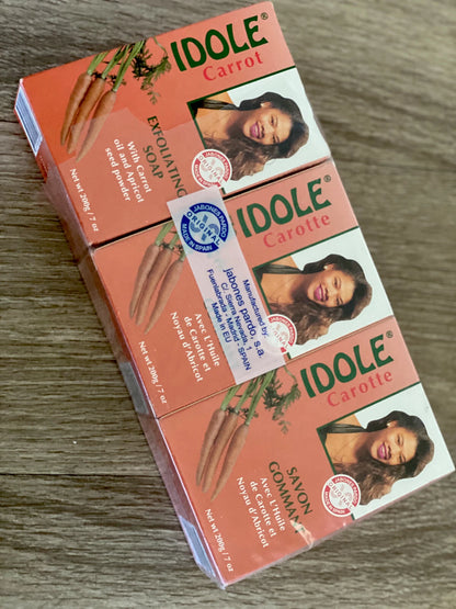 IDOLE Carrot Exfoliating Soap with Avocado Seed Powder (3bar)200g 7oz🥕