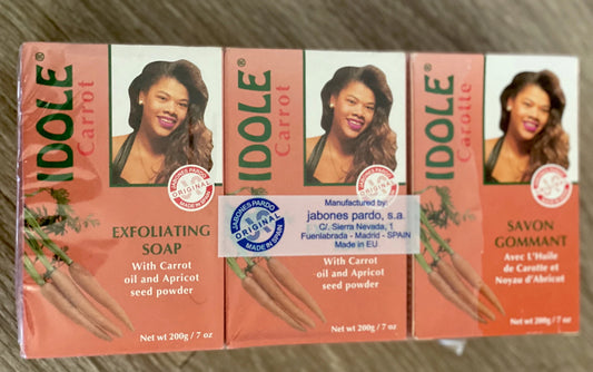 IDOLE Carrot Exfoliating Soap with Avocado Seed Powder (3bar)200g 7oz🥕
