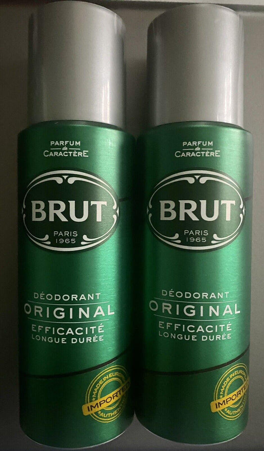 BRUT Paris PARFUM Deodorant Spray MUSK For Men, 200ml {2 Bottles} - Miami beauty1