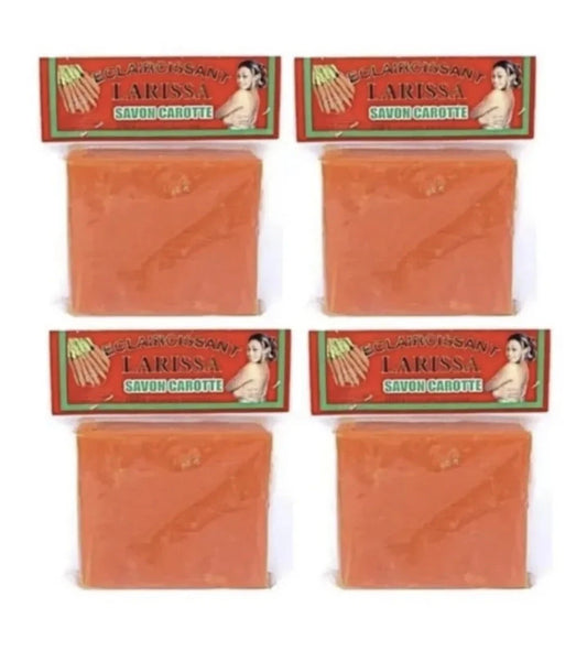 Eclaircissant Larissa Carrot Lightening Beauty Soap All Skin Types 225g 4 Bar🥕