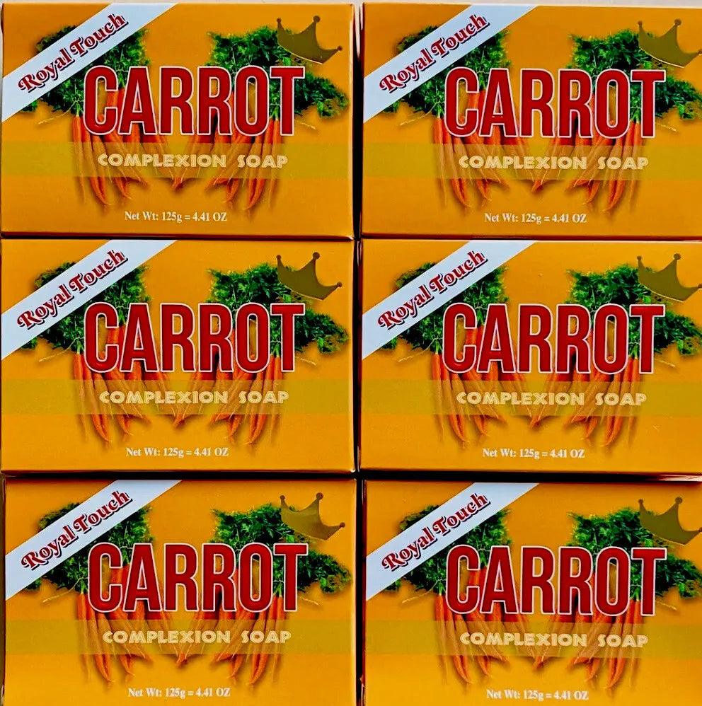 6-Pack ROYAL TOUCH CARROT COMPLEXION SOAP 4.41oz (125g) 🥕 - Miami beauty1