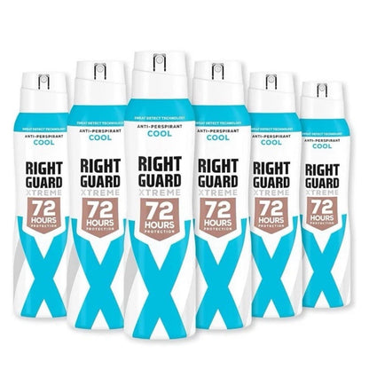Right Guard Cool Deodorant 0% Alcohol 72H Anti-Perspirant Spray 6 Pack 150 ML✅