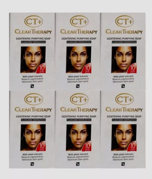 CT+ Clear Therapy Lightening Purifying Soap 175G(Pack of 6)