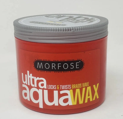 Morfose Ultra Aqua Hair Wax Locks & Twists Braids Wave 16,9 Oz (Red)
