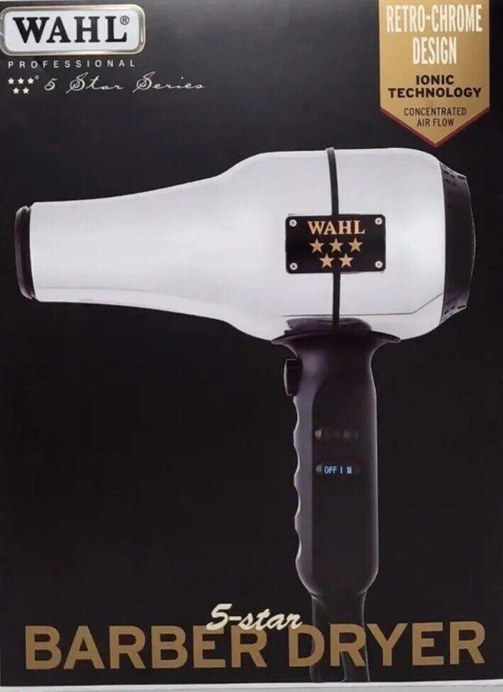 Wahl Professional 5-Star Series Ionic Retro-Chrome Design Barber Hair Dryer Air✅ - Miami beauty1