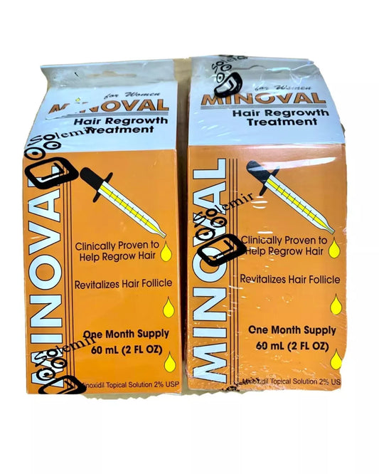 2 MINOVAL Hair Regrowth Treatment for Women and men 60ml / 2oz ✅