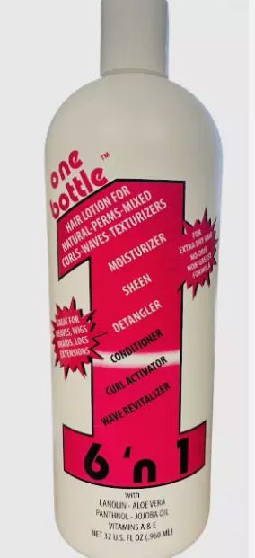 6 in 1 Natural-Perms-Curls-waves One Bottle W Aloe Vera 32 Oz