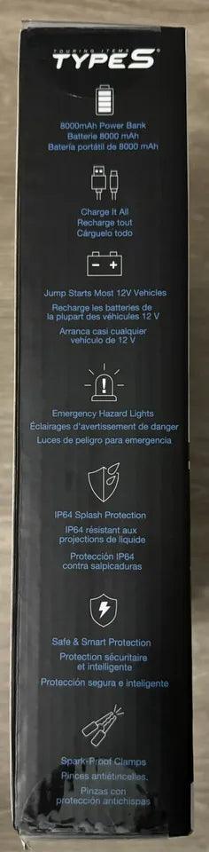 Type S 8000MAH Portable 12V Jump Starter, Light & Power Bank USB-C,USB-A✅ - Miami beauty1