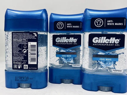 🌊Gillette Antiperspirant Deodorant for Men, Cool Wave w/ 3 Pack✅ - Miami beauty1