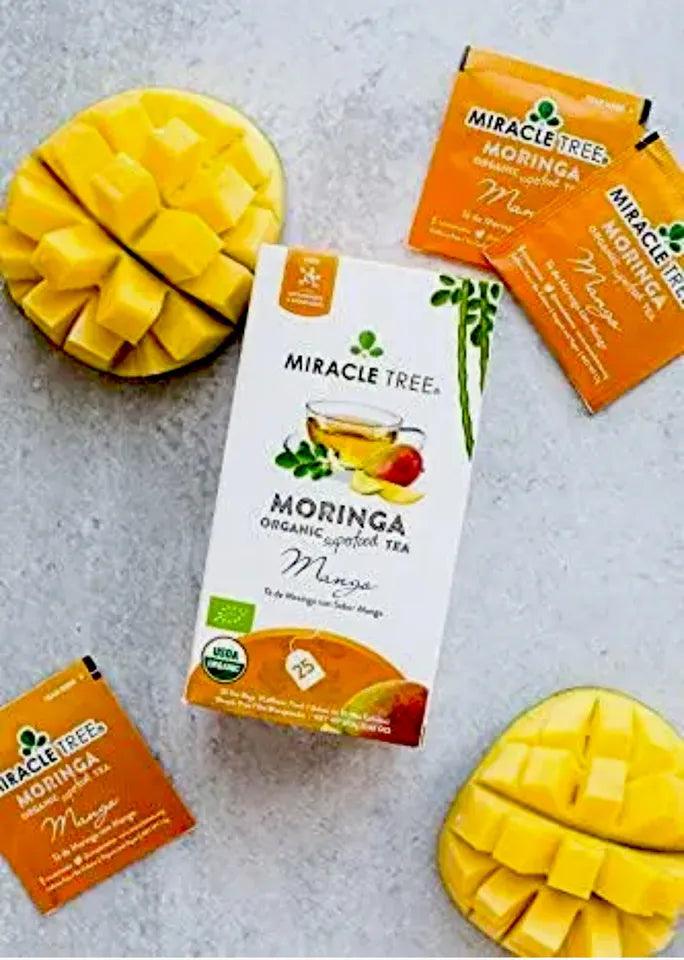 Organic Moringa Tea, Mango Miracle Tree &Green Tea Super Food 👌 2 mix - Miami beauty1