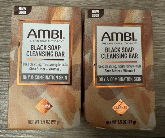 AMBI Oily Skin Care Cocoa Butter soap 3.5 oz NEW LOOK (2BAR) - Miami beauty1