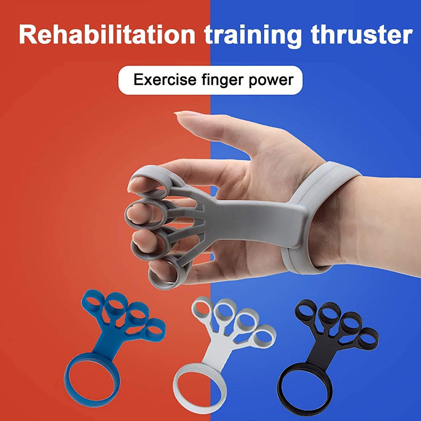 Silicone Grip Device Finger Exercise Stretcher Arthritis Hand Grip Trainer Strengthen Rehabilitation Training To Relieve Pain - Miami beauty1