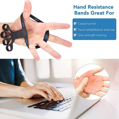 Silicone Grip Device Finger Exercise Stretcher Arthritis Hand Grip Trainer Strengthen Rehabilitation Training To Relieve Pain - Miami beauty1