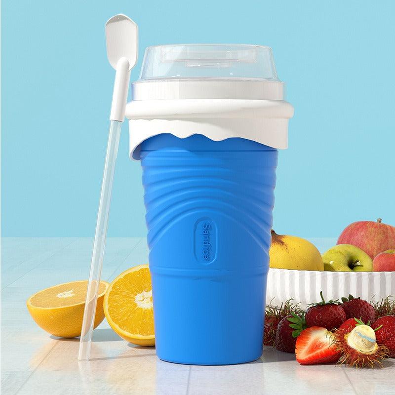 Squeeze Cup Slushy Maker Slushie DIY Plastic Squeeze Cups Double Layer Slushy Maker Smoothie Ice Cups - Miami beauty1