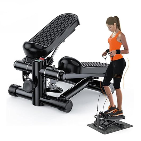 Steppers For Exercise At Home, Space-saving Stair Stepper With Resistance Bands, Mini Stepper For Home And Office Use With 330LBS Loading Capacity - Miami beauty1