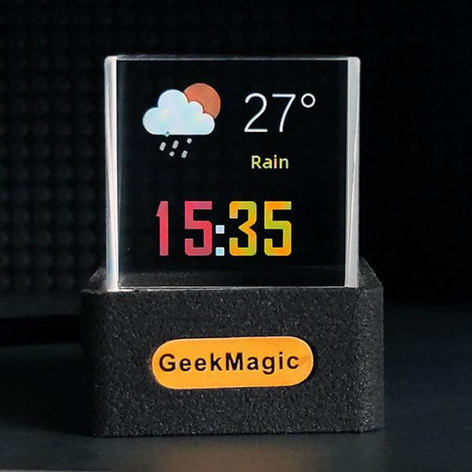 Trendy Mini Transparent WiFi Weather Clock Decoration Display - Miami beauty1