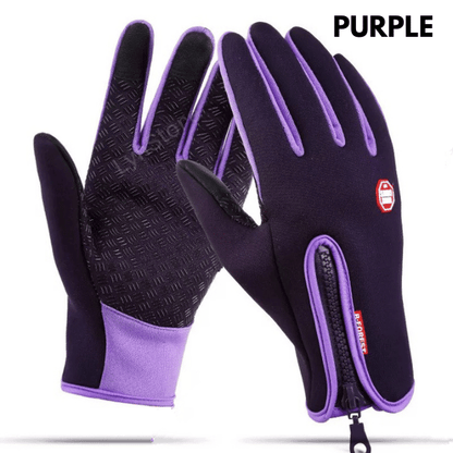 Winter Gloves Touch Screen Riding Motorcycle Sliding Waterproof Sports Gloves With Fleece - Miami beauty1