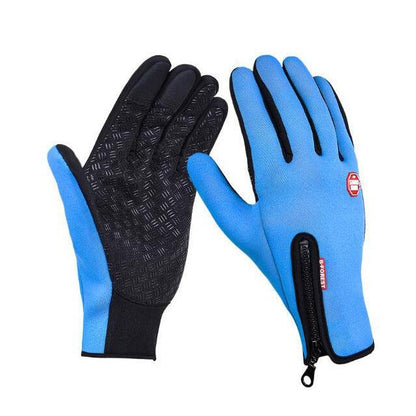 Winter Gloves Touch Screen Riding Motorcycle Sliding Waterproof Sports Gloves With Fleece - Miami beauty1