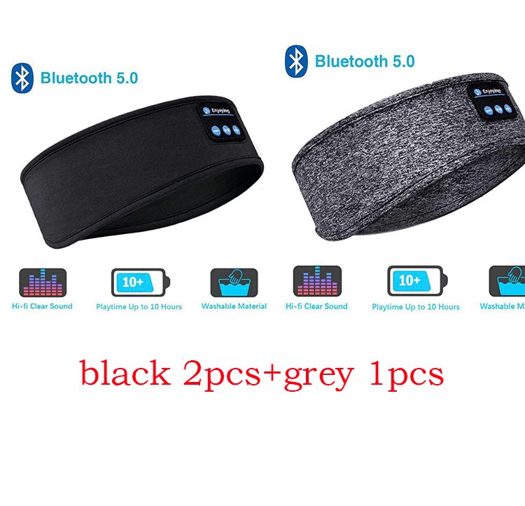 Wireless Bluetooth Sleeping Headphones Headband Thin Soft Elastic Comfortable Music Ear Phones Eye Mask For Side Sleeper Sports - Miami beauty1