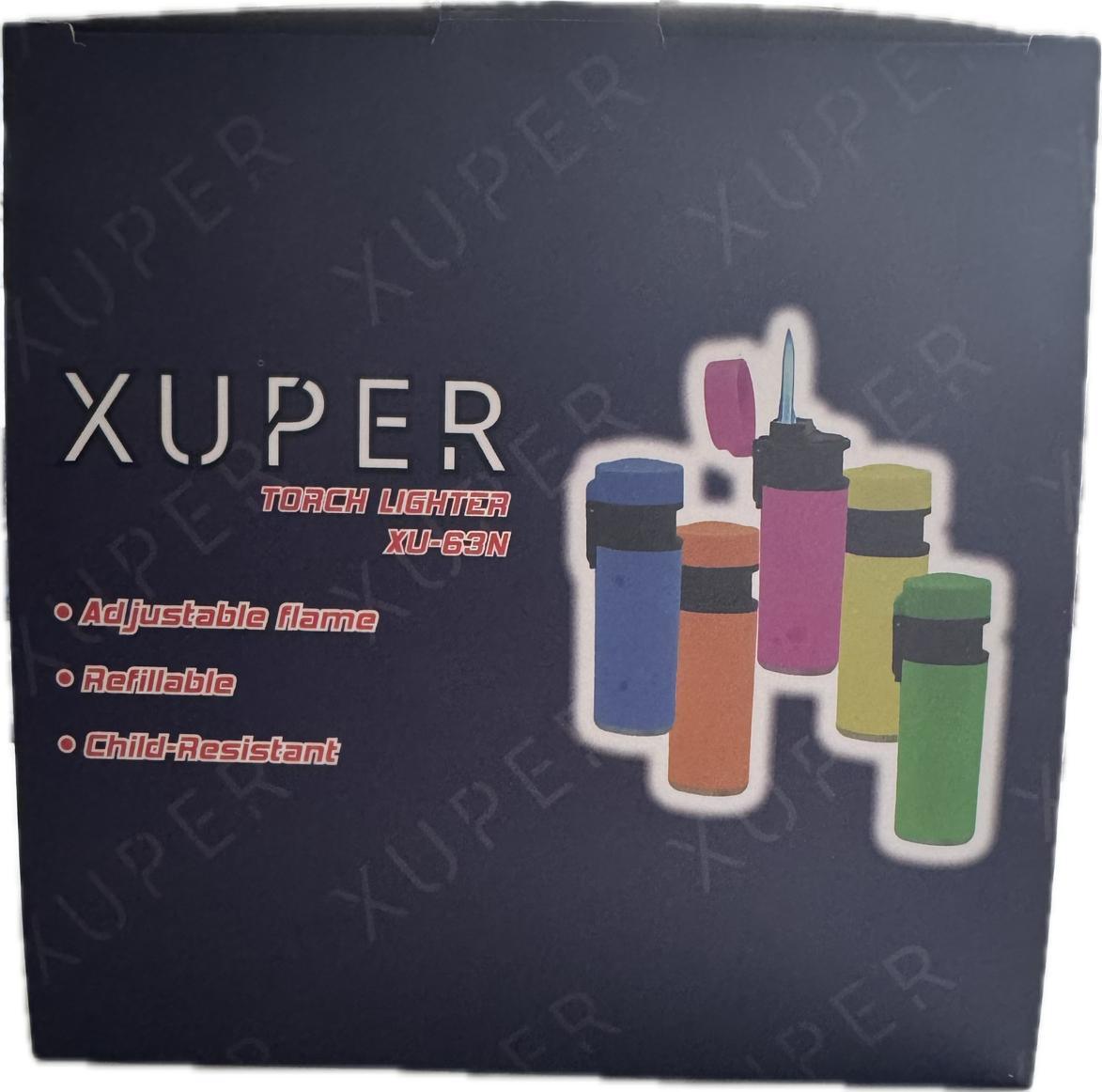 Xuper Torch Lighters Adjustable Flame Xu-63N Refillable Child Resistant 25ct🔥 - Miami beauty1