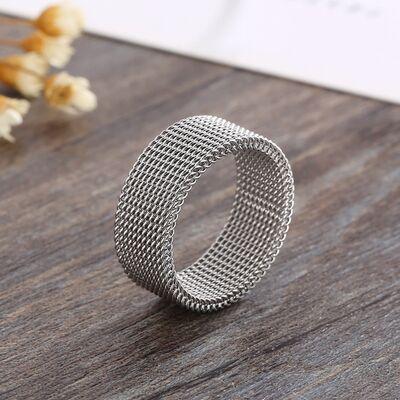 Weave Stainless Steel Ring - Miami beauty1