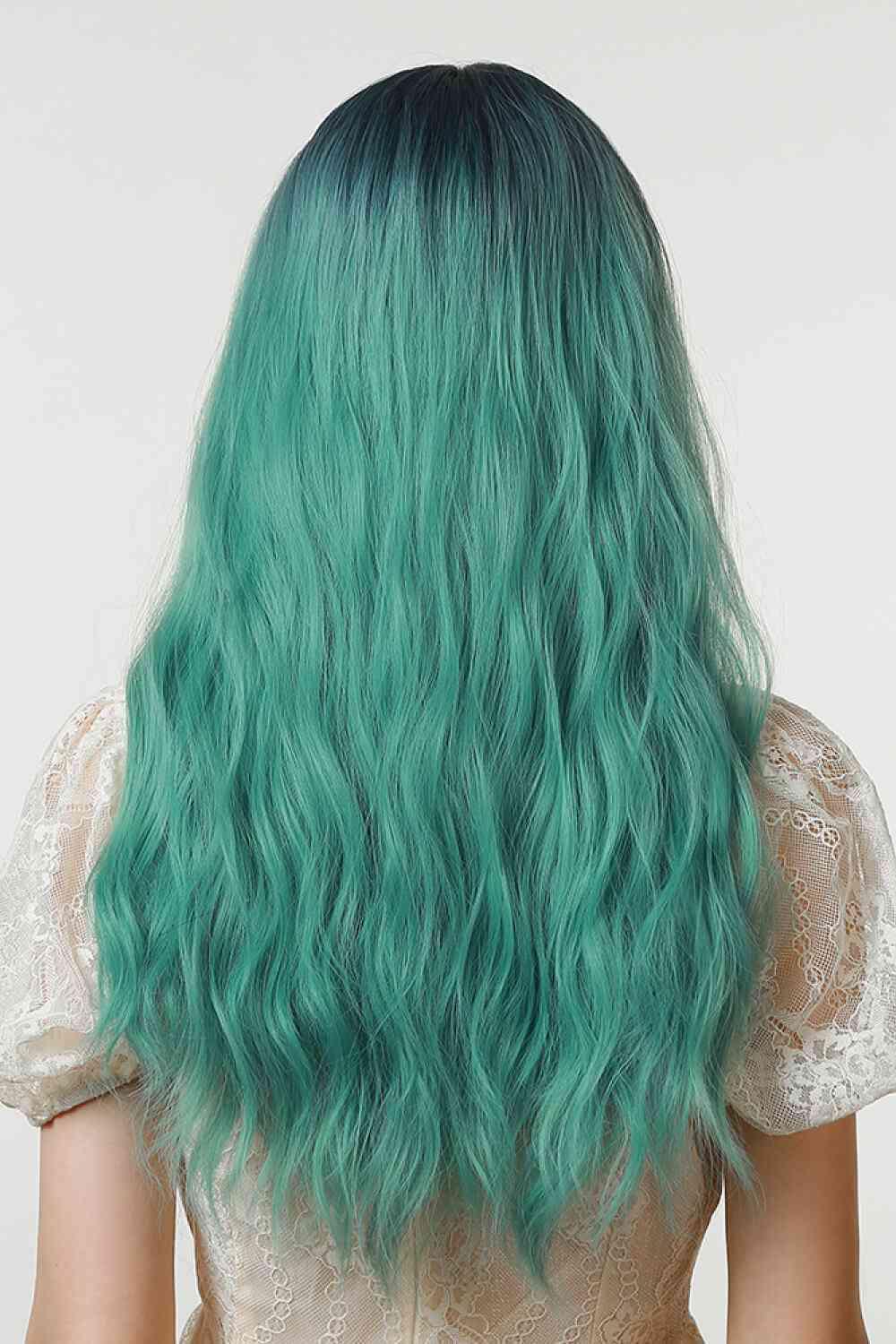 13*1" Full-Machine Wigs Synthetic Long Wave 26" in Seafoam Ombre - Miami beauty1