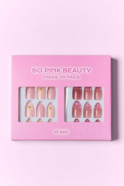 SO PINK BEAUTY Press On Nails 2 Packs - Miami beauty1