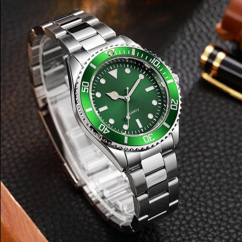 2024 Hot Selling Luxury Stainless Steel Band Analog Luminous Waterproof Quartz Wrist Watch For Men - Miami beauty1