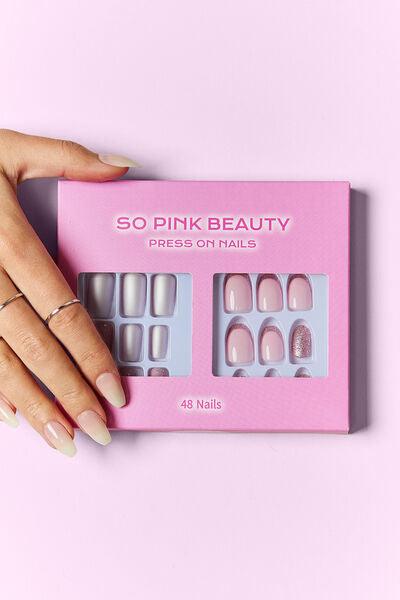 SO PINK BEAUTY Press On Nails 2 Packs - Miami beauty1