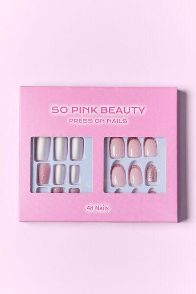 SO PINK BEAUTY Press On Nails 2 Packs - Miami beauty1