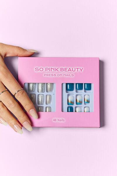 SO PINK BEAUTY Press On Nails 2 Packs - Miami beauty1