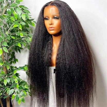 30 32 34 36 38 40 50 inch Human Hair Lace Front Wigs For Black Women Straight Deep Wave Kinky Curly Virgin Raw Indian Hair Wigs - Miami beauty1