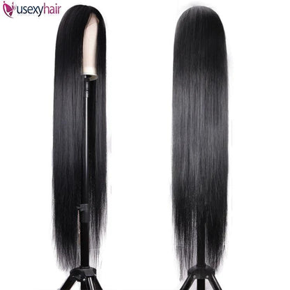 30 32 34 36 38 40 50 inch Human Hair Lace Front Wigs For Black Women Straight Deep Wave Kinky Curly Virgin Raw Indian Hair Wigs - Miami beauty1