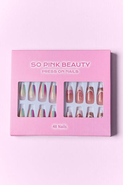 SO PINK BEAUTY Press On Nails 2 Packs - Miami beauty1