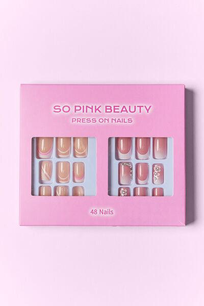 SO PINK BEAUTY Press On Nails 2 Packs - Miami beauty1