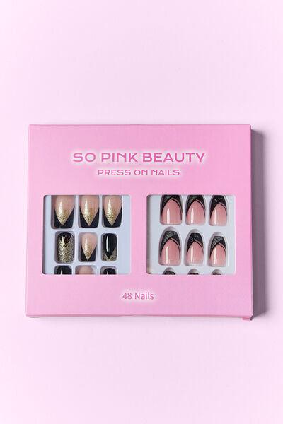 SO PINK BEAUTY Press On Nails 2 Packs - Miami beauty1