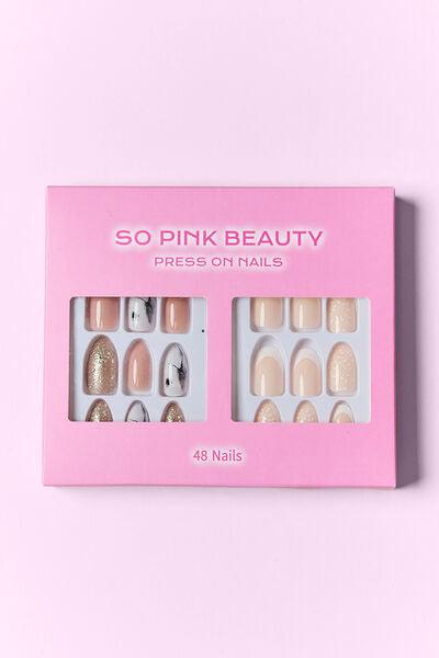 SO PINK BEAUTY Press On Nails 2 Packs - Miami beauty1